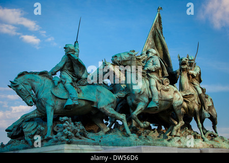 L'Ulysses S. Grant Memorial ci-dessous le Capitole, Washington DC, USA Banque D'Images