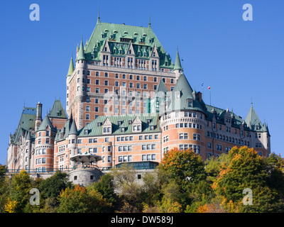 Château Frontenac à l'automne, la ville de Québec, Québec, Canada Banque D'Images