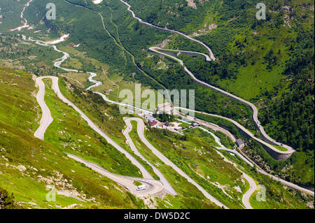 Le col du Grimsel et de la Furka Gletsch droit, Valais, Suisse, Europe Banque D'Images