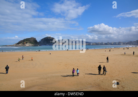 Soleil d'hiver à San Sebastian Banque D'Images