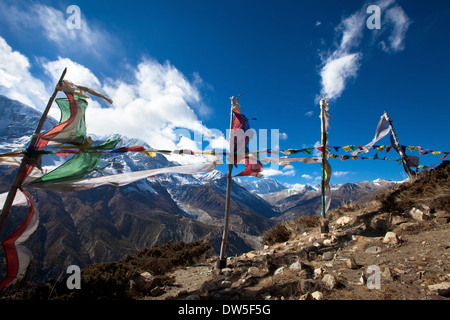 Trekking au Népal Banque D'Images