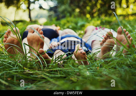 famille en plein air Banque D'Images