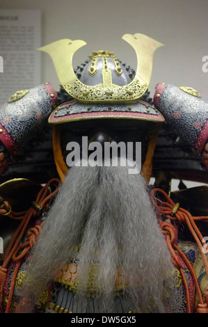 Guerrier samouraï armure au Victoria & Albert Museum, Londres Banque D'Images