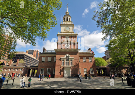 L'Independence Hall de Philadelphie, Pennsylvanie. Banque D'Images