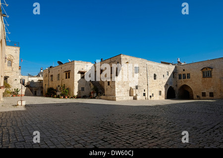 Cour intérieure de la patriarcat arménien composé dans le quartier arménien vieille ville Jérusalem Israël Banque D'Images