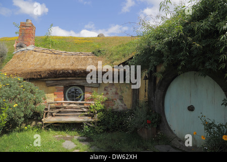 Trou de Hobbit, Hobbiton Matamata, Broadway, Nr, Cambridge, de la région de Waikato, Nouvelle-Zélande, île du Nord Banque D'Images