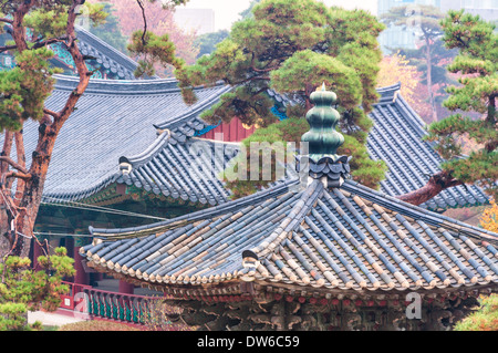 Temple de Bongeunsa à Séoul, Corée du Sud. Banque D'Images