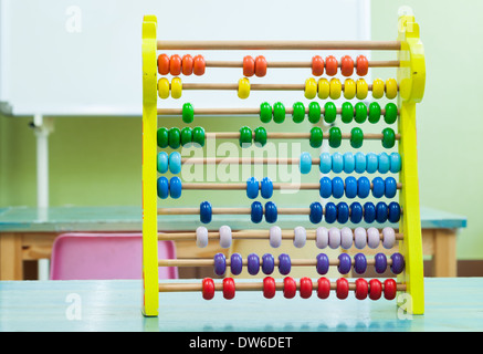 Abacus dans une classe d'enfants. Banque D'Images