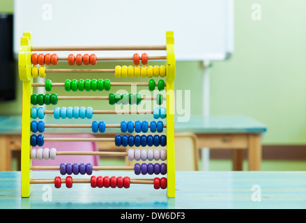 Abacus dans une classe d'enfants. Banque D'Images