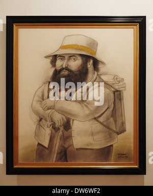 Cézanne (1994) de Fernando Botero, Musée Botero de la Banco de la República, Bogotá, Colombie Banque D'Images