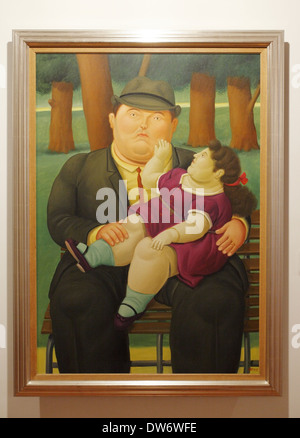 Dans le parc, en el parque (1999) de Fernando Botero, Musée Botero de la Banco de la República, Bogotá, Colombie Banque D'Images