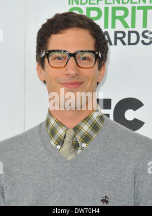 Los Angeles, Californie, USA. 1er mars 2014. Andy Samberg participant à la Film Independent Spirit Awards 2014 qui a eu lieu à la plage de Santa Monica Santa Monica, Californie le 1 mars 2014. Crédit Image : 2014(© D. Long/Globe Photos/ZUMAPRESS.com) Crédit : ZUMA Press, Inc./Alamy Live News Banque D'Images