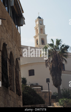 Tour de l'église St Pierre, Jaffa, Tel-Aviv, Israël Banque D'Images