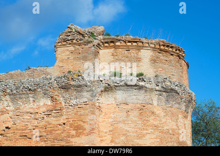 Temple au ruines romaines de Milreu, Estói, Algarve, Portugal, Europe Banque D'Images