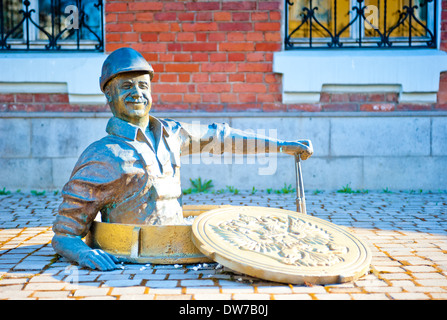 Sculpture male plombier à Rybinsk, en Russie Banque D'Images