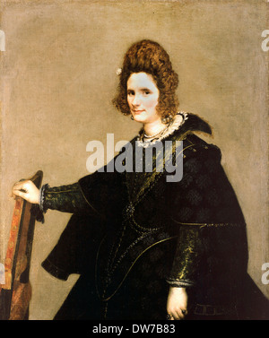 Diego Rodriguez de Silva y Velázquez, Portrait d'une femme. Vers 1630. Huile sur toile. Gemaldegalerie, Berlin, Allemagne. Banque D'Images