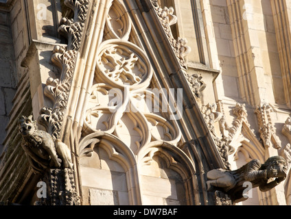 Les gargouilles sur l'extérieur de la liste de grade 1 gothique cathédrale de York North Yorkshire angleterre Europe Banque D'Images