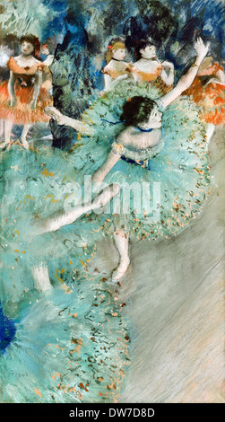 Edgar Degas, balançant danseur (Dancer) 1877-1879 en vert