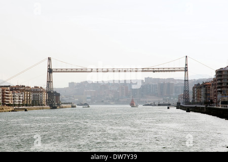 Las Arenas, gecho traversier Rivière, Bilbao, Biscaye, Pays basque, Espagne Banque D'Images