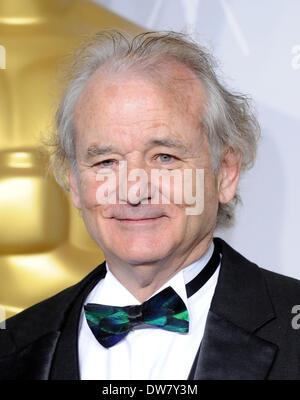 Hollywood, Californie, USA. 2e Mar, 2014. Bill Murray arrive dans la salle de presse à la 86e annuelle des Academy Awards tenue à l'Kodak Theater. Credit : Lisa O'Connor/ZUMAPRESS.com/Alamy Live News Banque D'Images