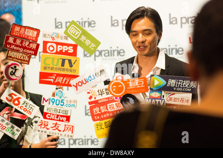 Hong Kong, 28 mars, 2014 - Stephen Fung, a assisté à la Prairie Présentation du produit à Pacific Place Mall à Hong Kong. Banque D'Images