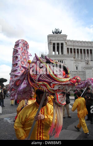 Rome, Italie. 2 mars 2014. Carnival sur Via dei Fori Imperiali street à Rome en Italie. Credit : Gari Wyn Williams / Alamy Live News Banque D'Images