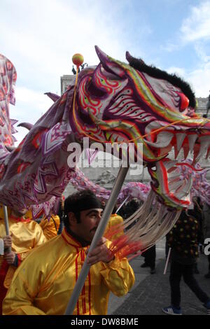 Rome, Italie. 2 mars 2014. Carnival sur Via dei Fori Imperiali street à Rome en Italie. Credit : Gari Wyn Williams / Alamy Live News Banque D'Images