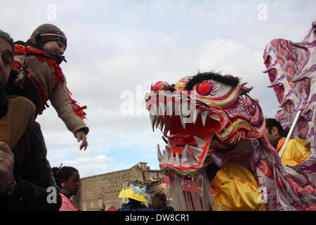 Rome, Italie. 2 mars 2014. Carnival sur Via dei Fori Imperiali street à Rome en Italie. Credit : Gari Wyn Williams / Alamy Live News Banque D'Images