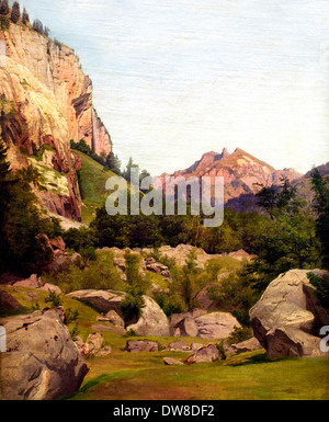 Paysage de montagne suisse Johann Wilhelm Schirmer 1807 1837 - 1863 Allemand Allemagne Banque D'Images