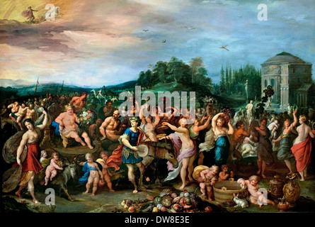 Détail le cortège triomphal de Bacchus 1616-1618 Frans Francken 1632 1581 - 1642 Belgique belge flamande Banque D'Images