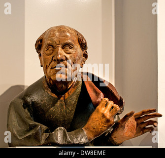 Buste d'un homme penché ( Cathédrale ) 1470 Maitre Strasbourgeois - Strasbourg France Français Banque D'Images