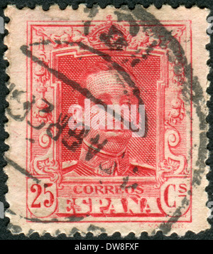 Espagne - VERS 1922 : timbre-poste imprimé en Espagne, montre le roi Alphonse XIII, vers 1922 Banque D'Images