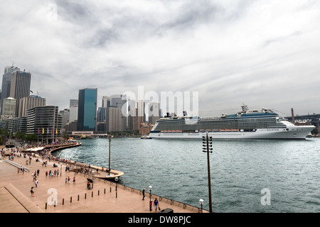 Circular Quay depuis l'opéra de Sydney, Australie Banque D'Images