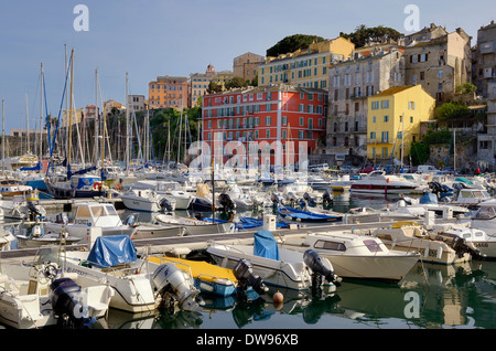 Voiliers du Neptune Club Bastiais, marina dans le vieux port, Port de plaisance ou le Vieux Port, le centre historique, Bastia Banque D'Images