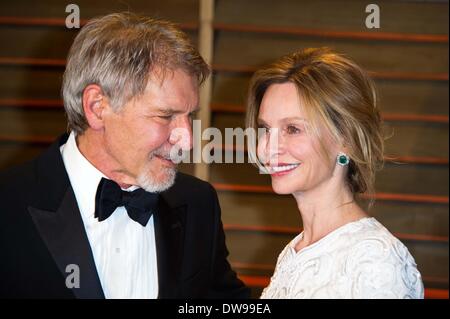 HARRISON FORD & Calista Flockhart 2014 VANITY FAIR LOS ANGELES USA 03 Mars 2014 Banque D'Images