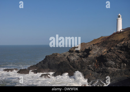 Une vue de Trevose Head Lighthouse Cornwall UK Banque D'Images