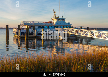 Queen Cumberland II bateau transporte les touristes de Saint Johnsbury, Vermont à la Cumberland Island National Seashore Banque D'Images