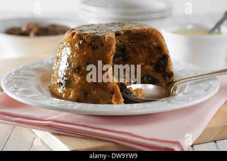 Figgy pudding. Fruits secs dessert traditionnel. UK Food Banque D'Images