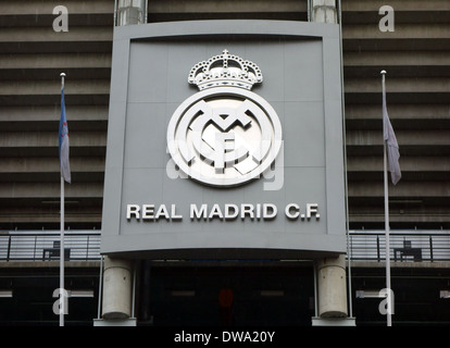 Real Madrid football club stade Bernabeu à Madrid, Espagne Banque D'Images