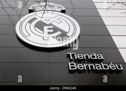 Boutique officielle du Real Madrid à Bernabeu, Madrid, Espagne Banque D'Images