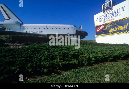 L'astronaute américain Hall of Fame, près de Kennedy Space Center, est dédié à l'espace Amérique du héros, en Floride, aux États-Unis. Banque D'Images