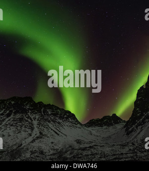 Northern Lights sur la Norvège Banque D'Images