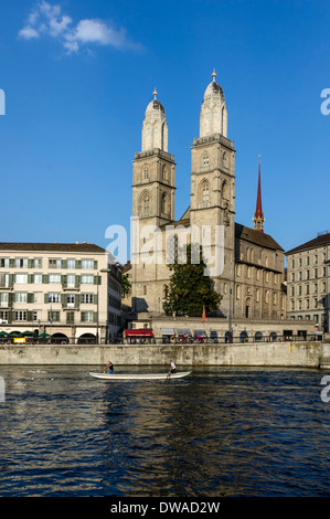 Grossmunster Cathédrale, Zurich, Suisse Banque D'Images