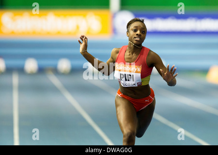 Ama PIPI, 60m de la chaleur en salle d'athlétisme, Sheffield England UK. Banque D'Images