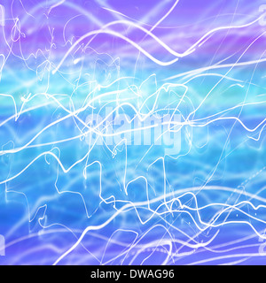 Abstract neon fond clair, bleu et violet l'illumination, l'art créatif, la magie des lumières, des fêtes, papier peint brillant Banque D'Images