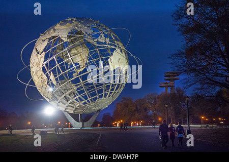 Unisphere à Flushing Meadows Park Queens NY Banque D'Images