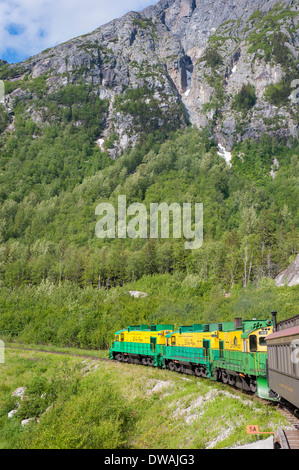 Historique Photo de White Pass Yukon Route Railroad train, près de Skagway, Alaska Banque D'Images