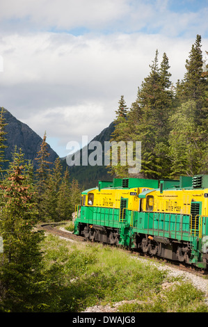 Historique Photo de White Pass Yukon Route Railroad train, près de Skagway, Alaska Banque D'Images