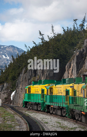 Historique Photo de White Pass Yukon Route Railroad train, près de Skagway, Alaska Banque D'Images