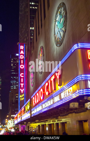 Le Radio City Music Hall Banque D'Images